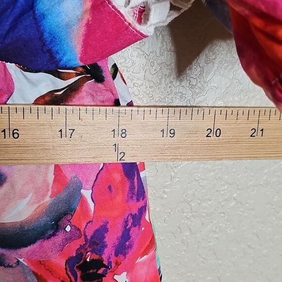 French Connection Small Isadora Patch Poplin Bardo Floral Blouse Puff Sleeves - Picture 9 of 9